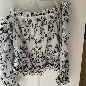 Majorelle embroidered crop top size Xl new with tags